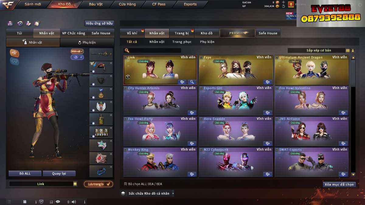shop acc cf uy tin gia re